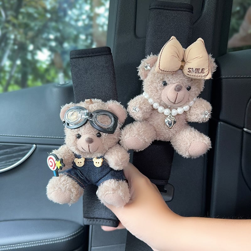 Zaštitna navlaka za remenjak automobila – mekani medo dizajn, universalno za sva godišnja doba, poliester, težina 120 g