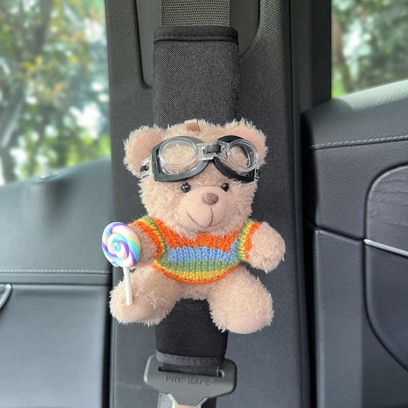 Zaštitna navlaka za remenjak automobila – mekani medo dizajn, universalno za sva godišnja doba, poliester, težina 120 g