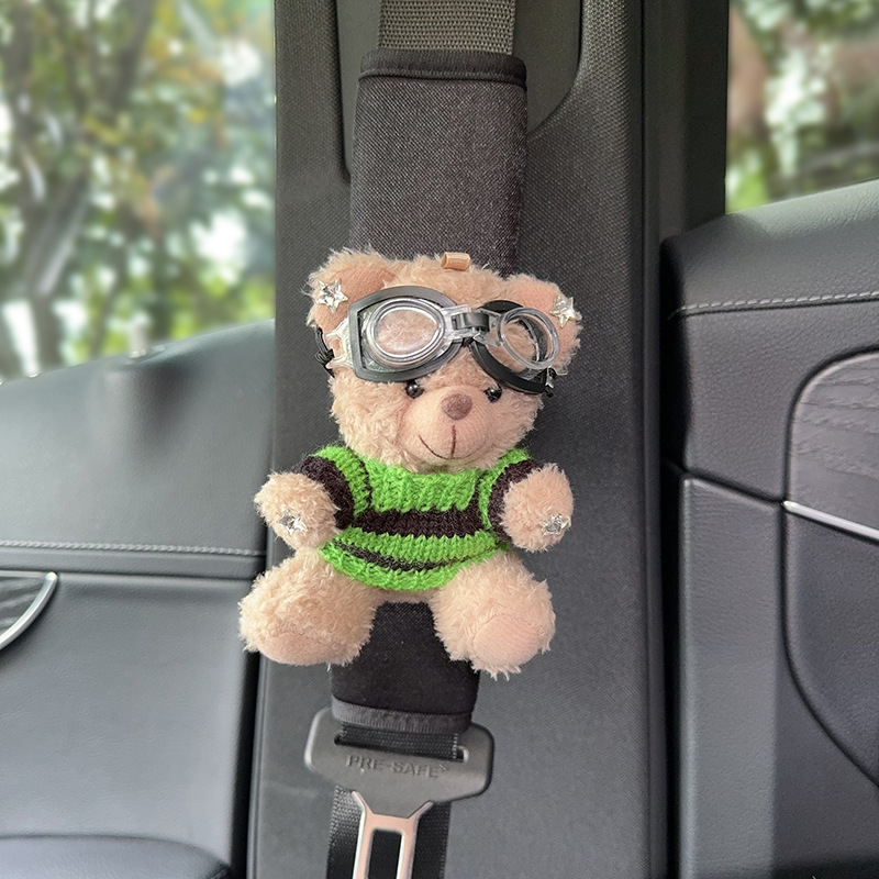 Zaštitna navlaka za remenjak automobila – mekani medo dizajn, universalno za sva godišnja doba, poliester, težina 120 g