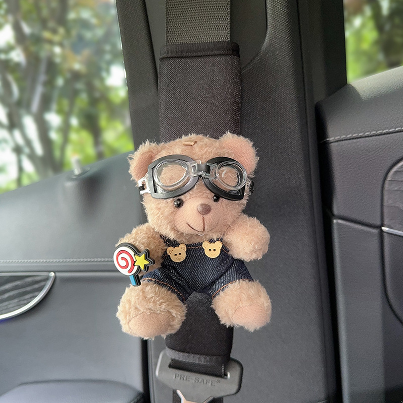 Zaštitna navlaka za remenjak automobila – mekani medo dizajn, universalno za sva godišnja doba, poliester, težina 120 g