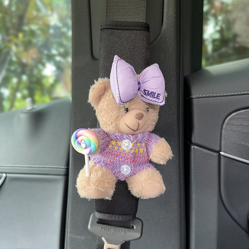 Zaštitna navlaka za remenjak automobila – mekani medo dizajn, universalno za sva godišnja doba, poliester, težina 120 g