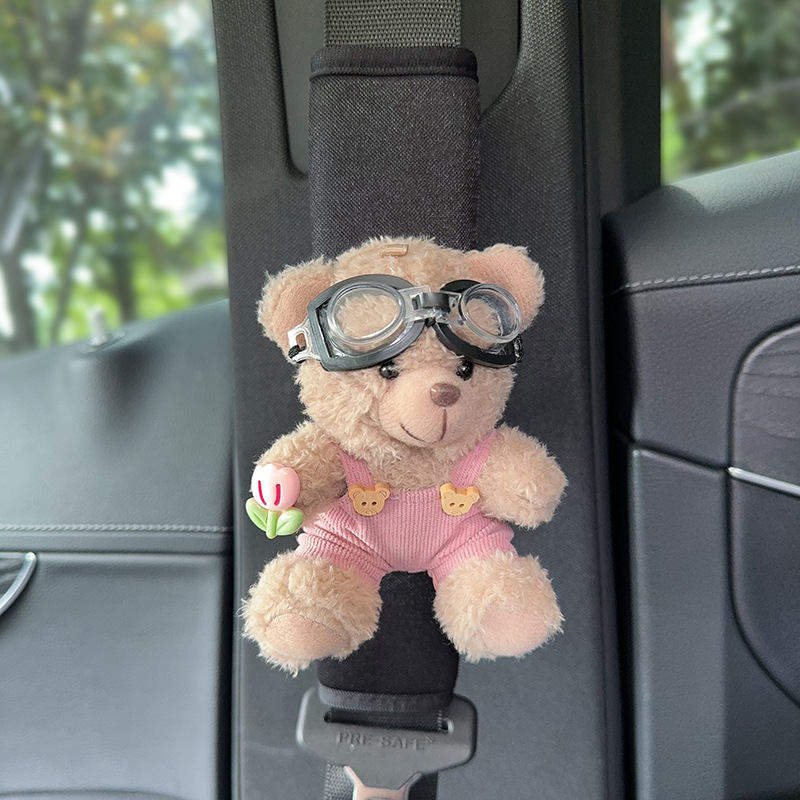 Zaštitna navlaka za remenjak automobila – mekani medo dizajn, universalno za sva godišnja doba, poliester, težina 120 g