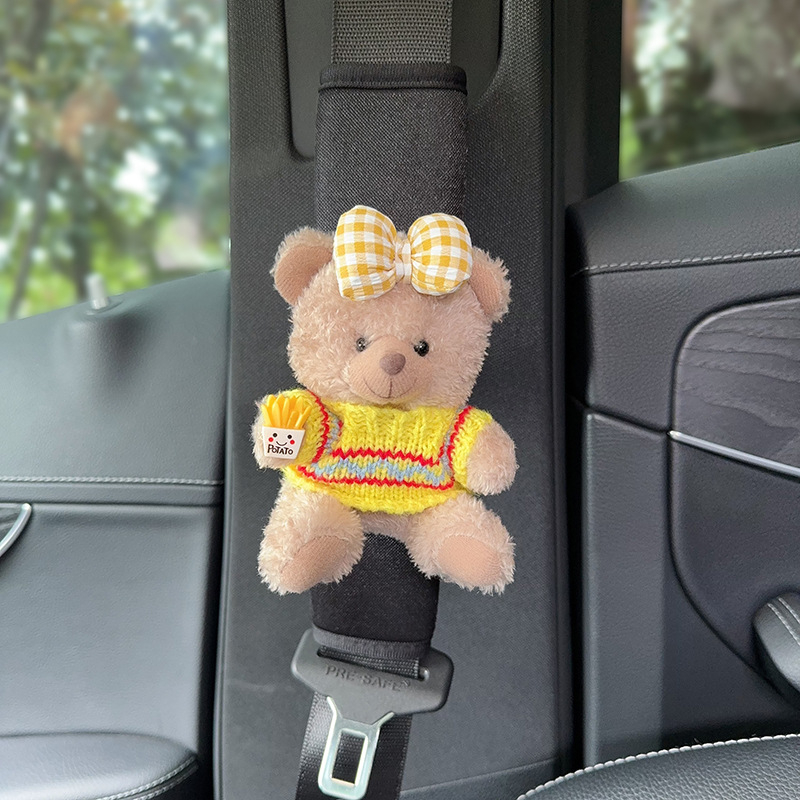 Zaštitna navlaka za remenjak automobila – mekani medo dizajn, universalno za sva godišnja doba, poliester, težina 120 g