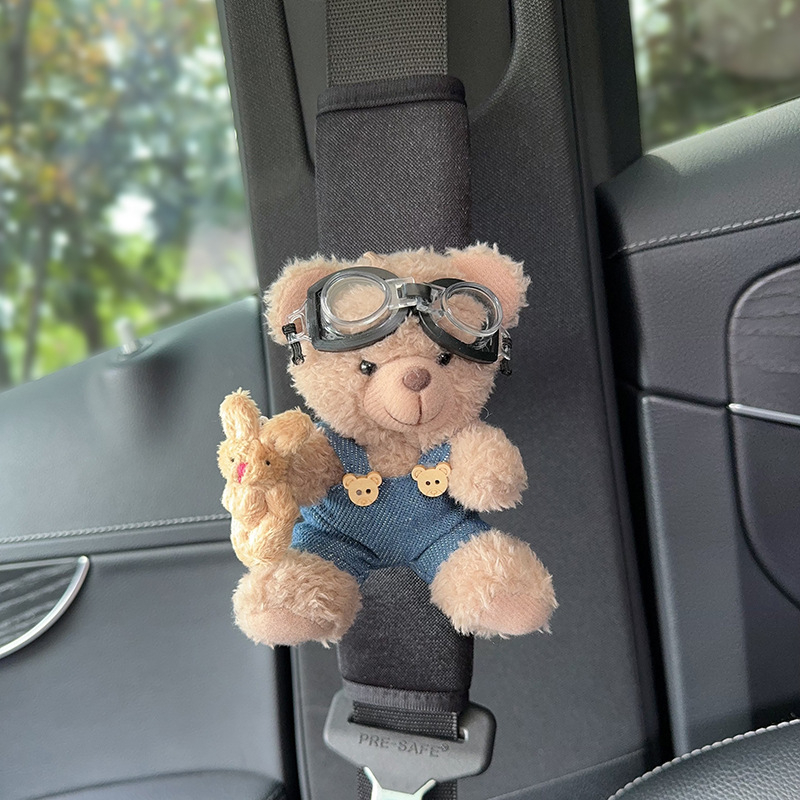 Zaštitna navlaka za remenjak automobila – mekani medo dizajn, universalno za sva godišnja doba, poliester, težina 120 g