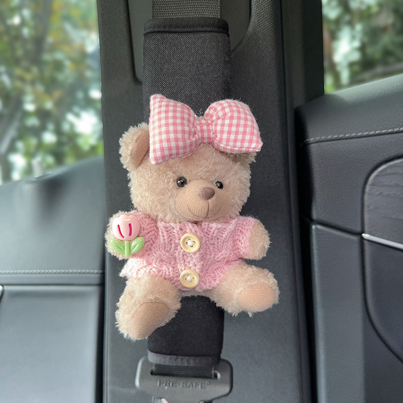 Zaštitna navlaka za remenjak automobila – mekani medo dizajn, universalno za sva godišnja doba, poliester, težina 120 g