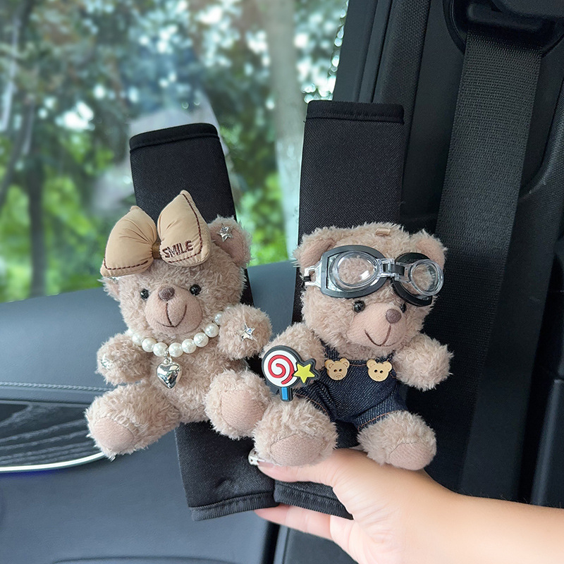 Zaštitna navlaka za remenjak automobila – mekani medo dizajn, universalno za sva godišnja doba, poliester, težina 120 g