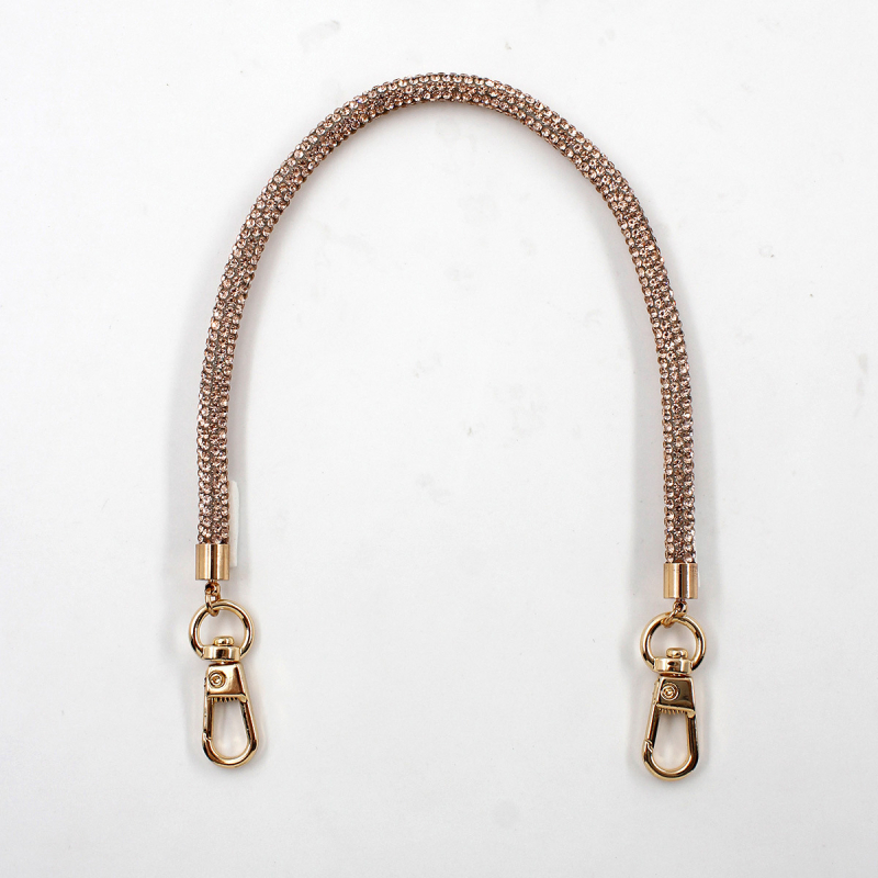 Lanac za torbu s kristalima i narukvicom za telefon, metal, duljina 32, težina 15, zima 2024