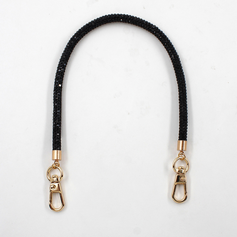 Lanac za torbu s kristalima i narukvicom za telefon, metal, duljina 32, težina 15, zima 2024