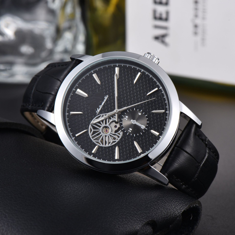 Muški mehanički sat, okrugli brojčanik, kalibar 111, mehanički mehanizam, kućište od nehrđajućeg čelika, narukvica od nehrđajućeg čelika