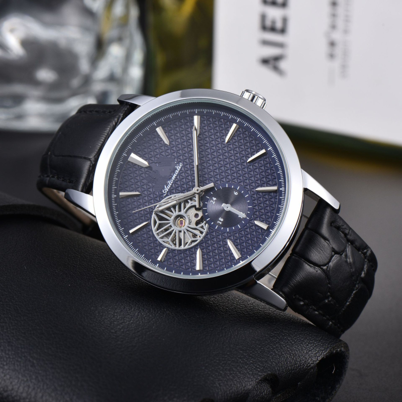 Muški mehanički sat, okrugli brojčanik, kalibar 111, mehanički mehanizam, kućište od nehrđajućeg čelika, narukvica od nehrđajućeg čelika