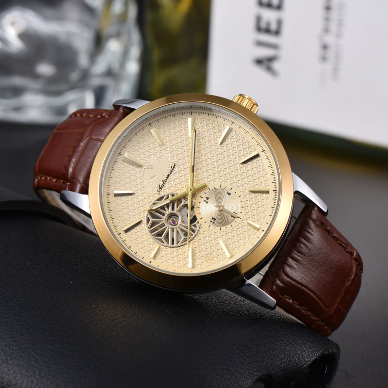 Muški mehanički sat, okrugli brojčanik, kalibar 111, mehanički mehanizam, kućište od nehrđajućeg čelika, narukvica od nehrđajućeg čelika