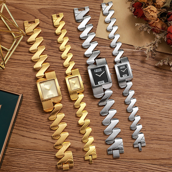 Sat McyKcy Z-8299 kvarcni – pravokutni brojčanik, kućište od zlitine, narukvica od zlitine, kopča s jednom preklopom