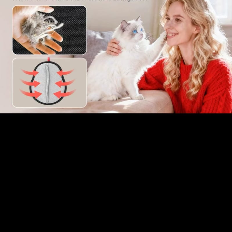 Ръкавица за премахване на козината от домашни любимци с пет пръста — плат, извита четка за коса, подходяща за средно големи кучета