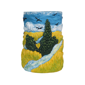 Keramički lonac za cvijeće, ručna izrada, stoji na podu, jednostavan stil, za kućno vrtlarstvo — Wheat Field Series