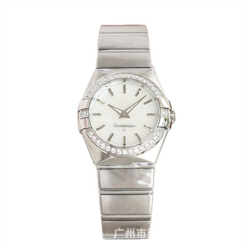 Dámske quartz hodinky s oceľovým puzdrom a nerezovým náramkom, špirálová korunka, Pearl pohon, pôvod Čína