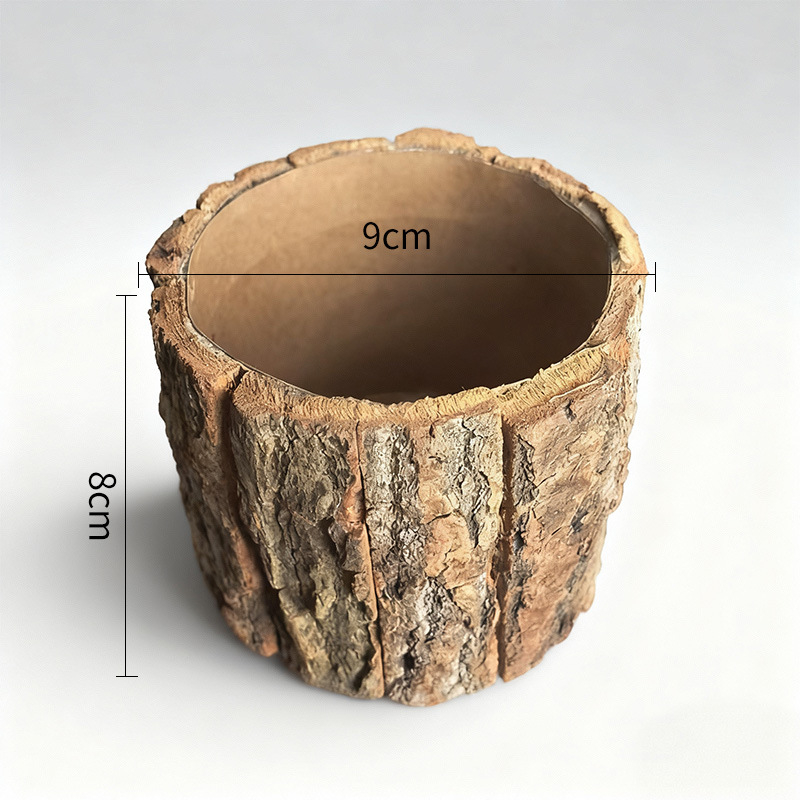 Κουβάς από φλοιό δέντρου για διακοσμητικά με άνθη – χειροποίητος, υλικό: φλοιός, μη εισαγόμενο