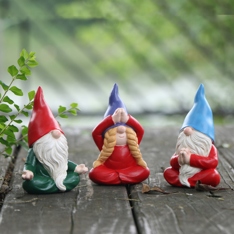 Záhradná figúrka elf Santa, karikatúrna dekorácia na kvetináče, z syntetickej živice, Huanzhi hua