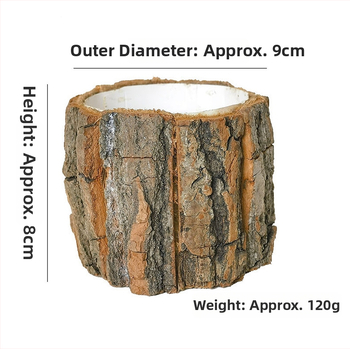 Medžio žievės kibiras — rankų darbo, medžiaga: žievė, gėlių kompozicijų indas, dekoratyvus priedas