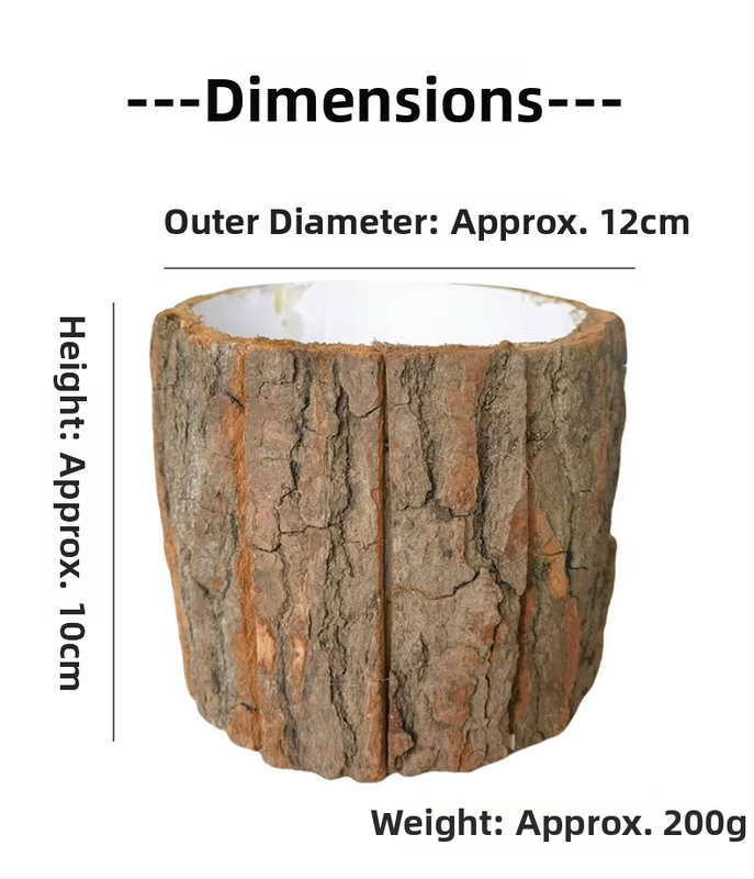 Medžio žievės kibiras — rankų darbo, medžiaga: žievė, gėlių kompozicijų indas, dekoratyvus priedas