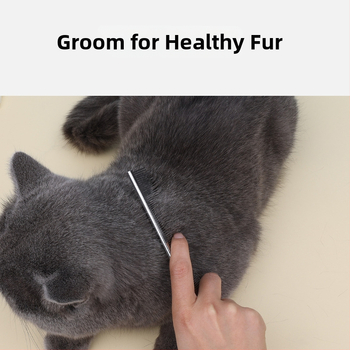 Yingte Suņu un kaķu kopšanas ķemme - metāla, dubulti zobi, gari un īsi zobi, matu noņemšana, piemērots vidēja izmēra sunim