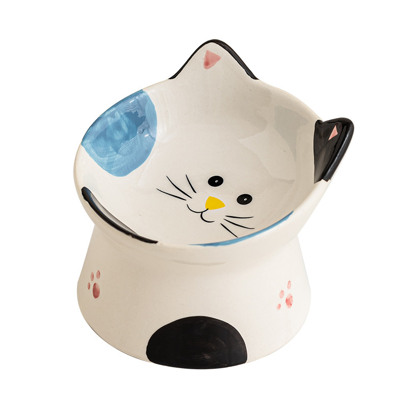 Happy márkájú kerámia macska etetőedény, 20 darabos készlet, háziállat etetési eszköz