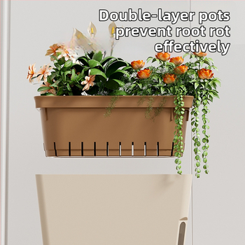 Japonijos stiliaus savaiminio laistymo vazonas su keliomis skylėmis, plastikinis injekcinis formavimas, tinkamas biuro stalui.