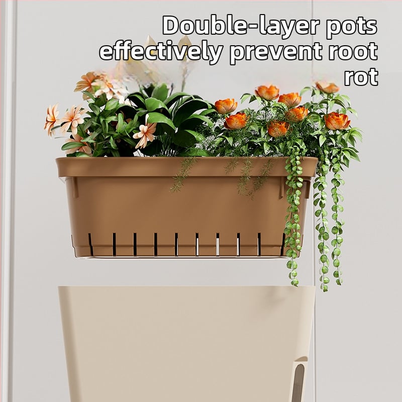 Iseseisva plastmassist lillepott, mitme avaga, süstvormitud