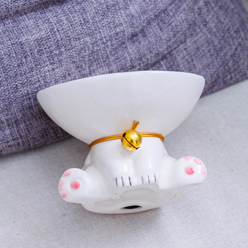 Kerámia macska tál macska arcú dizájn-nal, antiöntés