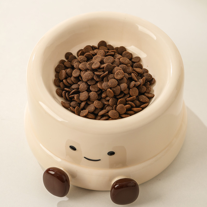 Keramická miska na kŕmenie mačky so šikmým okrajom, značka Chongye Ceramic
