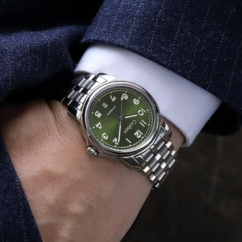 Cadisen Ανδρικό μηχανικό ρολόι με κίνηση Miyota 8215, φωτισμό νυχτερινής λάμψης και ημερολόγιο, αδιάβροχο έως 50m, ζαφειρώδες κρύσταλλο