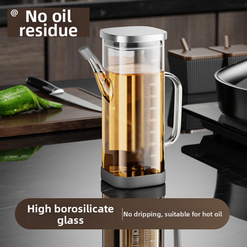 Hyvar stiklinė alyvos talpykla, atspari nuotėkiams, virtuvės prieskonių buteliukas – sojos padažui, actui ir aliejui