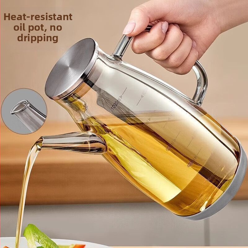 Olių pilstymo indas su erelio snapu, namų virtuvei, borosilikato stiklas, didelė talpa, automatinis atidarymas-uždarymas