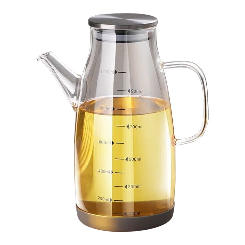 Δοχείο λαδιού με ράμφος αετού για οικιακή κουζίνα, γυάλινο borosilikat, μεγάλη χωρητικότητα, ανθεκτικό στις διαρροές, αυτόματο άνοιγμα-κλείσιμο