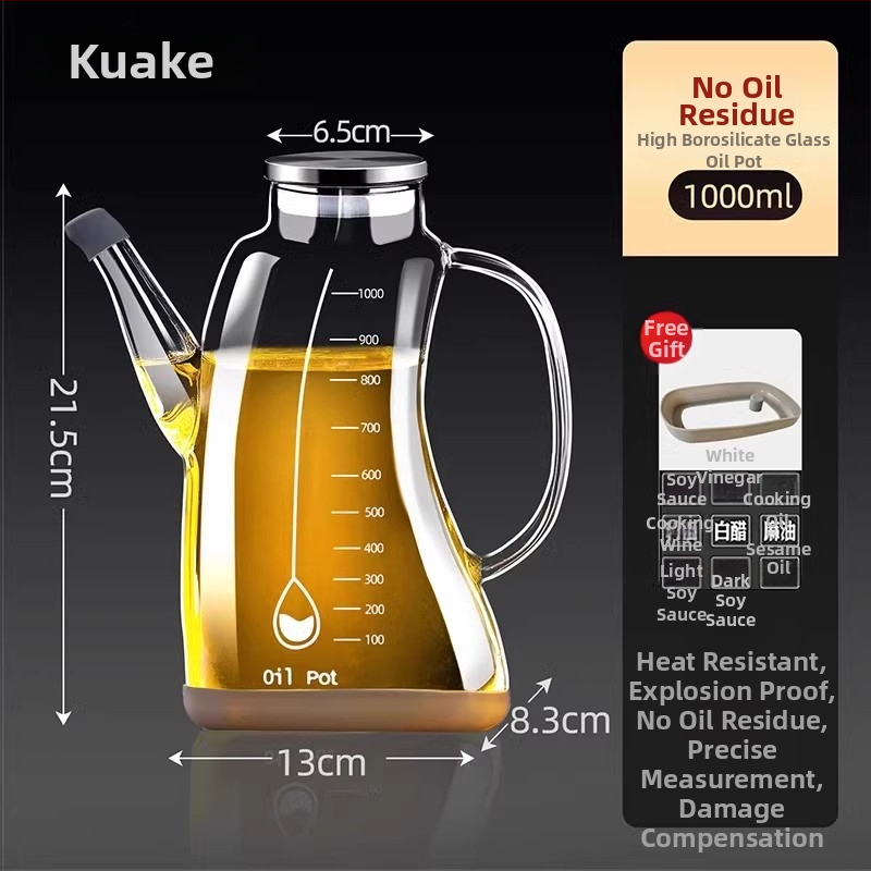 Stiklinė alyvos buteliukas Giant Chen, Šiaurės stiliaus, su automatinio atidarymo ir uždarymo funkcija.