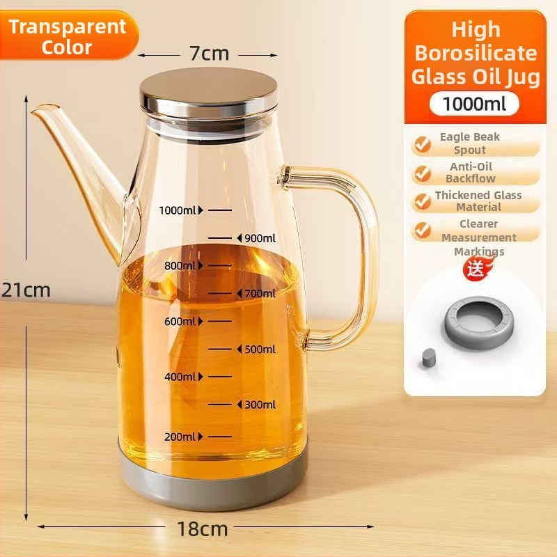 Aliejaus pilstymo indas su snapelio antgaliu namų virtuvei, stiklinė talpa didelio pajėgumo, nepralaidus skysčiams, automatinis atidarymas-uždarymas