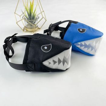 Maska za pse s dizajnom ajkule, protiv ugriza, protiv lajanja, trening, podesiva