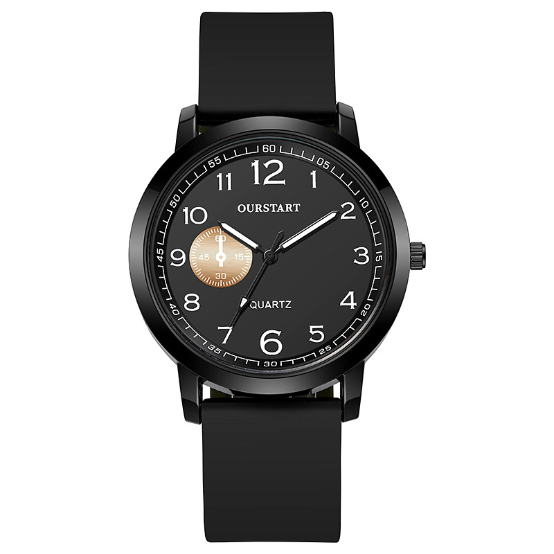 Analogové quartz hodinky (štvorcový ciferník; silikónový remienok; puzdro zo zinkovej zliatiny; pohon 618)