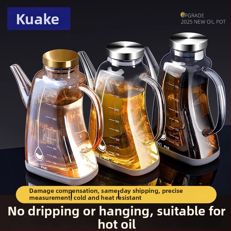 Giant Chen stiklinė alyvos buteliukas, nordinio stiliaus, automatinis dangtelio atidarymas