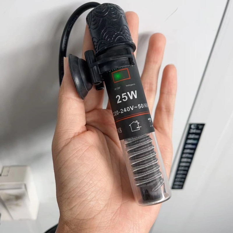 Tijă de încălzire pentru acvariu - încălzitor cu termostat mini, 10 W, sticlă, model Ql-222, Quanlong, 83 g