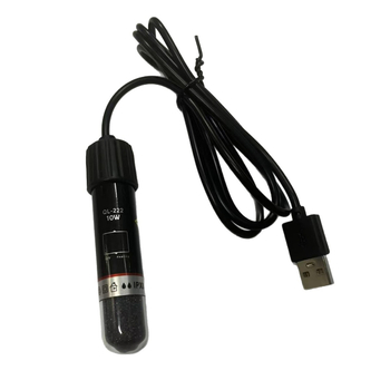 Mini USB-melegítő rúd kis akváriumhoz, automatikus hőmérséklet-szabályozás, 10W, kvarcüveg, modell Ql-222