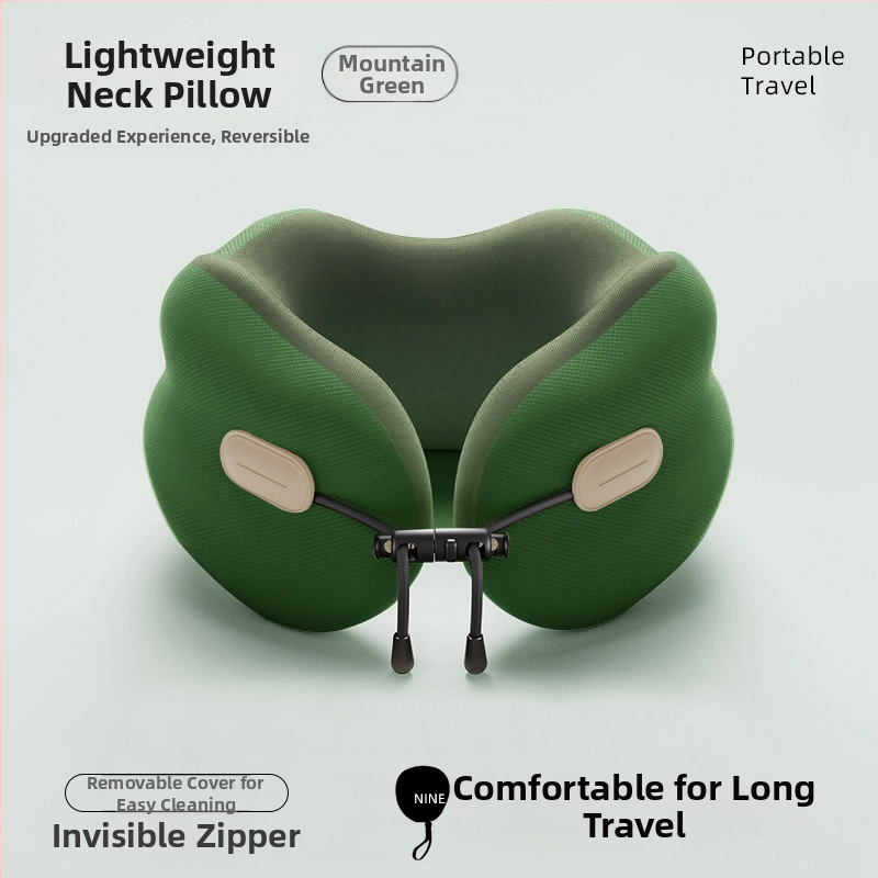 Mäluvahtist kaelapadi – U-kujuline, polüester-puuvillane kangas, kaasaegne minimalistlik stiil, täiskasvenutele