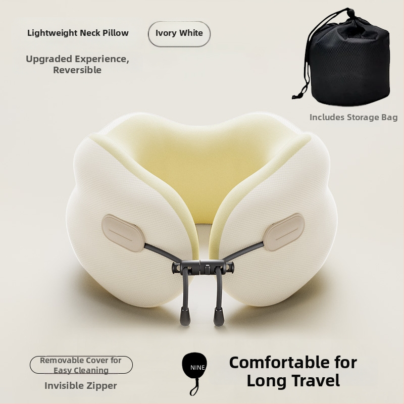 Mäluvahtist kaelapadi – U-kujuline, polüester-puuvillane kangas, kaasaegne minimalistlik stiil, täiskasvenutele