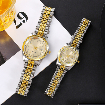 Sat za parove s kvarcnim mehanizmom Seagull SL68, kućište od zlitine i kaiš od zlitine