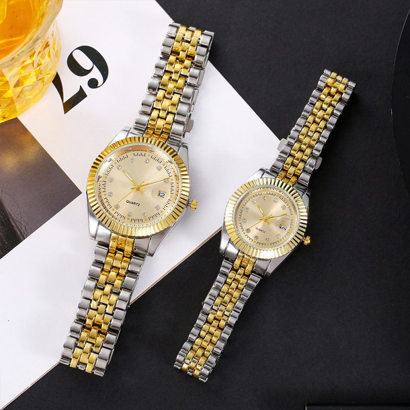 Sat za parove s kvarcnim mehanizmom Seagull SL68, kućište od zlitine i kaiš od zlitine