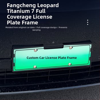 Rámček registračnej značky pre Equation Leopard Titanium 7, plast, plné krytie, automobilový doplnok