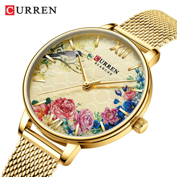 Curren Mesh Belt Ženski kvarcni sat - vodootporan do 30m, kružni brojčanik, japanski Miyota PC32 mehanizam