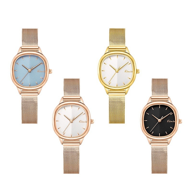 Kimio ženski sat K6528S s kvarcnim mehanizmom; marka pokreta Miyota; vodootpornost 10m; kućište: legura; brojčanik: kvadratni