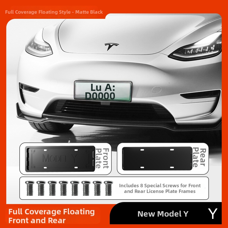 Ramă pentru numărul de înmatriculare Tesla Model Y/3 – Noua versiune, Stil OEM, Plastic, Piesa 00004, Marca Morning Star