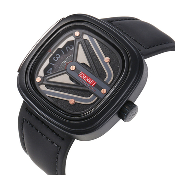 Kaysenri ceas bărbătește quartz, cadran pătrat, 45 mm, curea din piele naturală, cataramă cu ac, model 8012-2