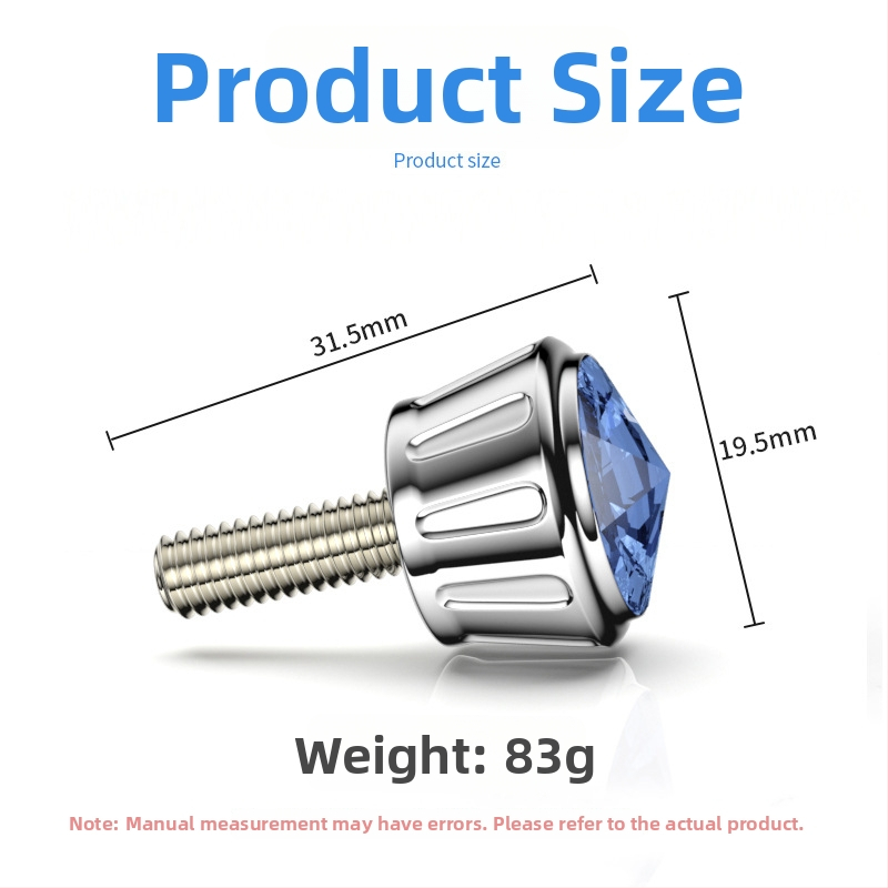 Diamantētas numura zīmes skrūves – alumīnija sakausējums, YONG XUN, vispārēja lietošana, rāmja piestiprināšanai